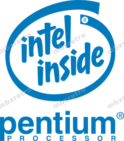Intel Pentium processor blue transparent