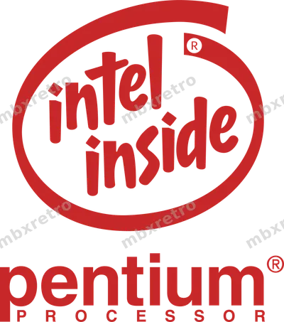 Intel Pentium processor red transparent