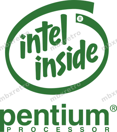 Intel Pentium processor green transparent
