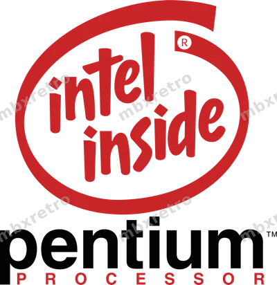 Intel Pentium processor red-black transparent